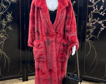 Christian Dior Fourrure Vintage Full Length Double Button Front