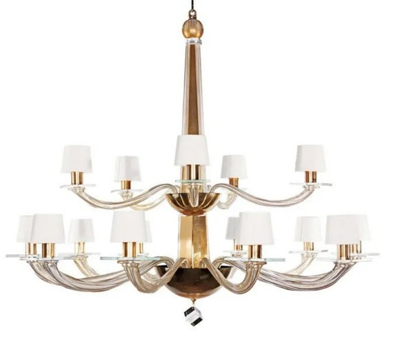 A Large Donghia 15 Arm Murano Glass Chandelier A Large Donghia 15 Arm Murano Glass Chandelier
