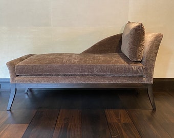Crushed Velvet Upholstered Chaise Lounge