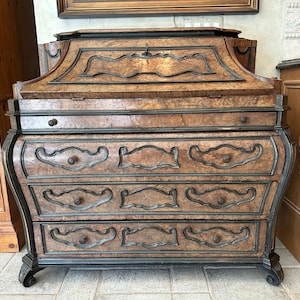 Antique Italian Slant Front Desk With Two-Tone Finish, Circa 1830 - Milano, Italy