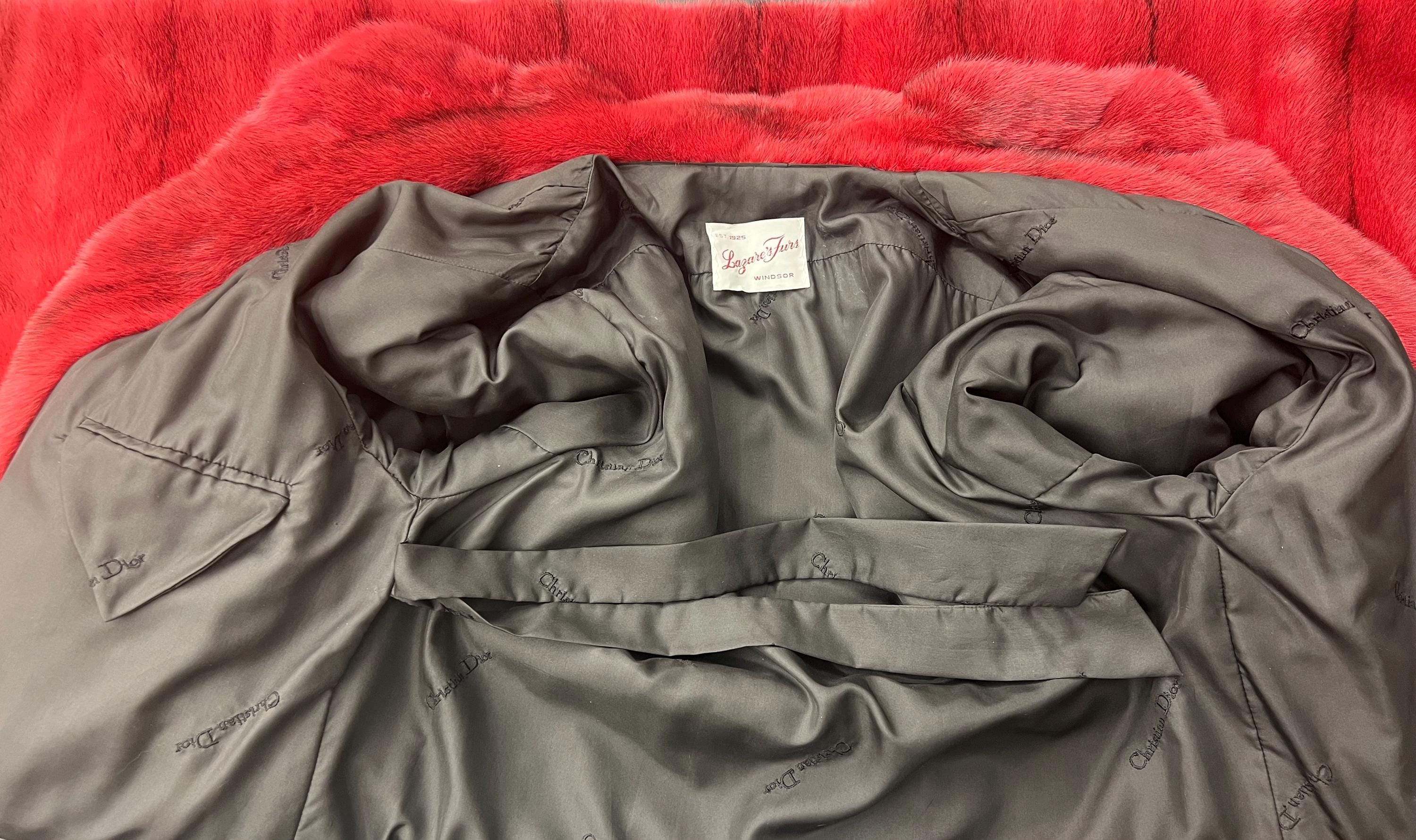 Christian Dior Fourrure Vintage Full Length Double Button Front