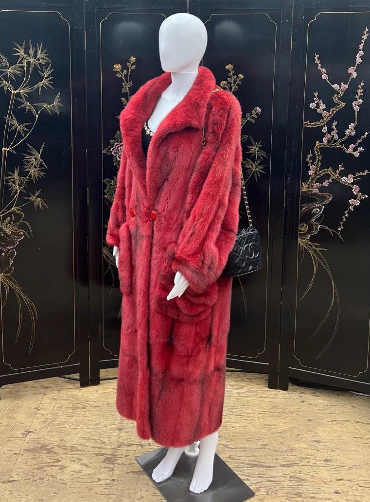 Christian Dior BOUTIQUE FOURRURE ロングコート Christian Dior Fourrure Vintage Full Length Double Button Front