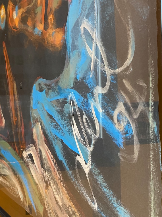 One of A Kind Original Acrylic on Paper Painting Painted and