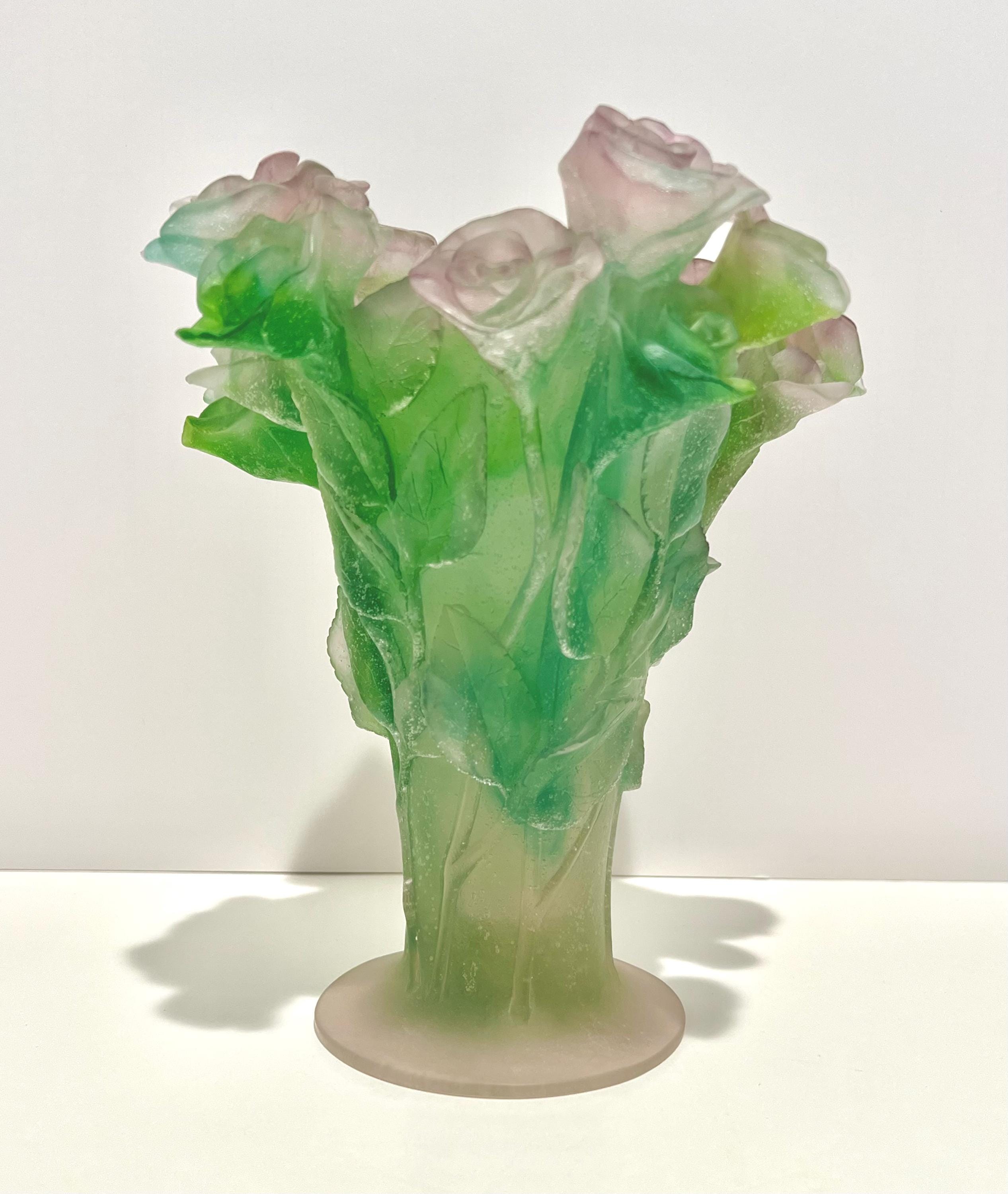 Daum Rose Vase - Etsy