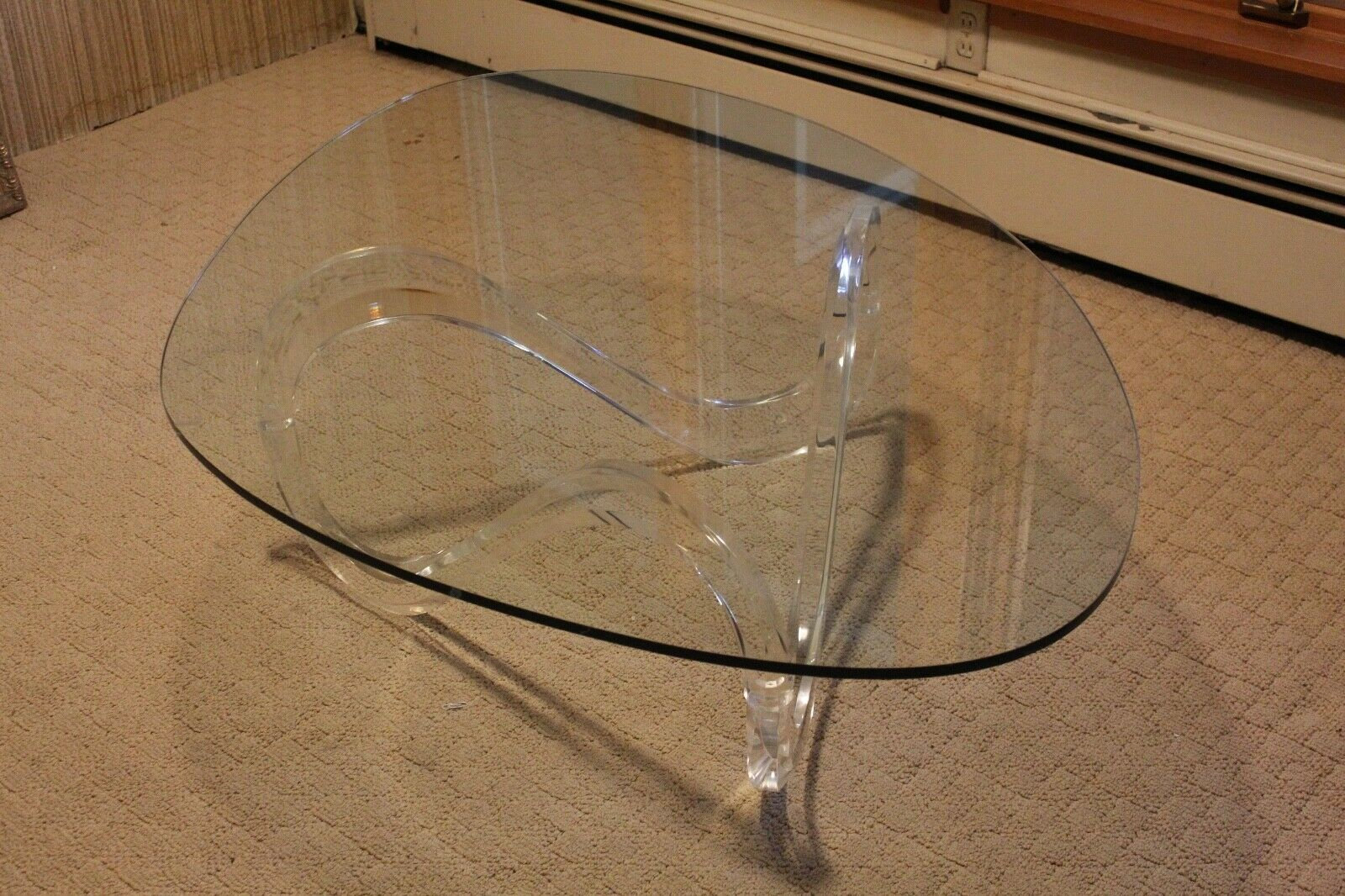Shlomi Haziza infinity Coffee Table Acrylic, Lucite & Glass Mid Century