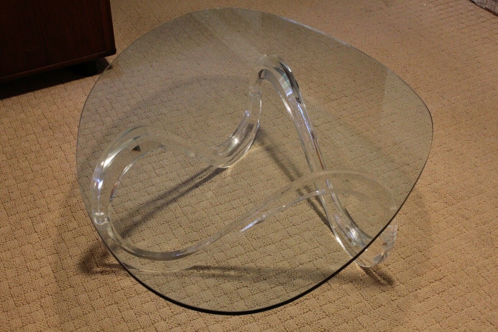 Shlomi Haziza infinity Coffee Table Acrylic, Lucite & Glass Mid Century