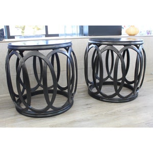 Barbara Barry Bracelet Stools/Tables Solid Bronze a Pair