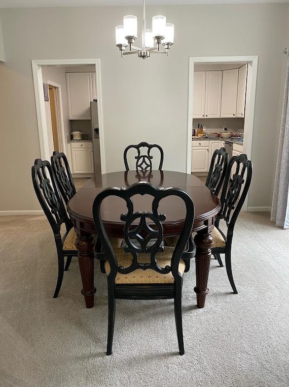 Thomasville Furniture Modern Dining Table and 6 Chairs Etsy Canada