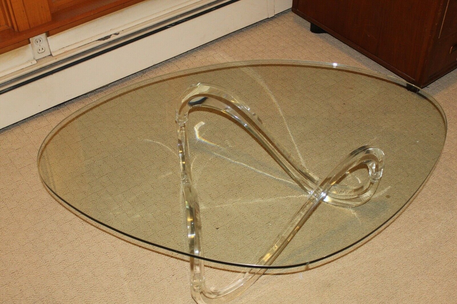 Shlomi Haziza infinity Coffee Table Acrylic, Lucite & Glass Mid Century