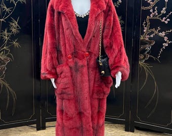 Christian Dior Fourrure Vintage Full Length Double Button