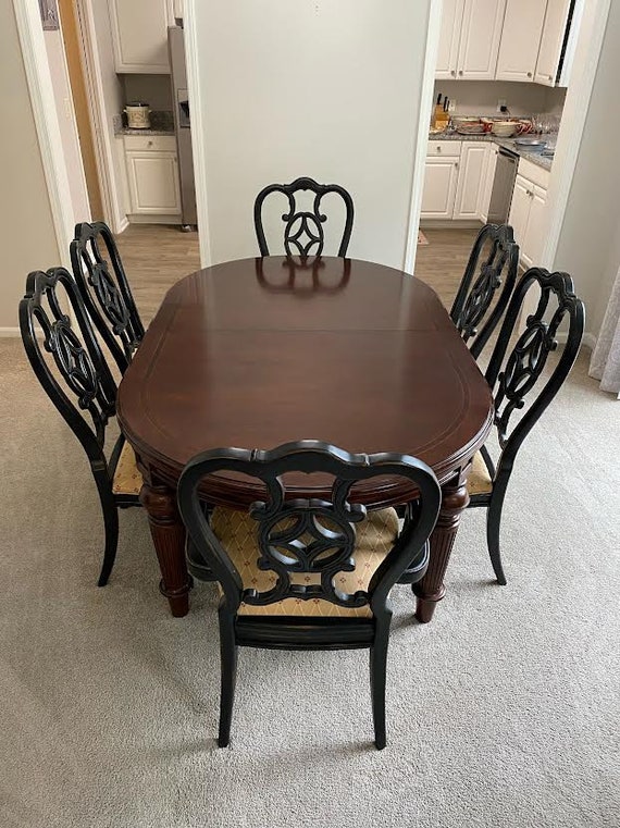Thomasville Furniture Modern Dining Table and 6 Chairs Etsy Canada