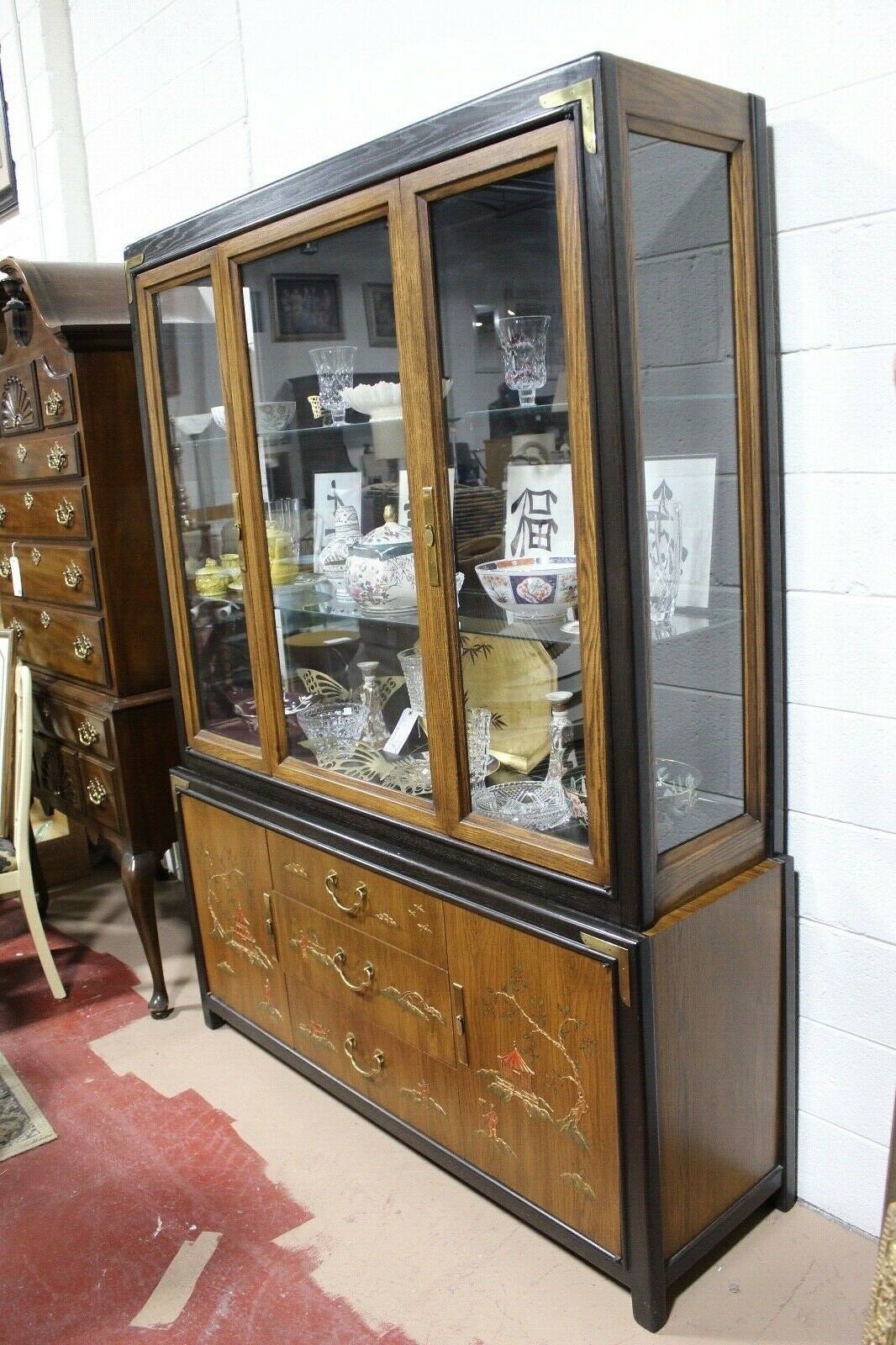 Vintage Asian Modern Inspired China Buffet/Server Etsy