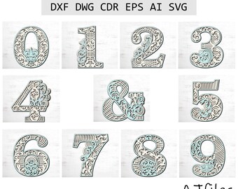Download Mandala Numbers Svg Etsy