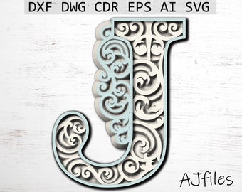 Download Fancy Letter J Svg Etsy