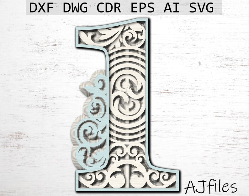 Download Layered Number 1 Laser Cut Mandala Number Numbers SVG for ...