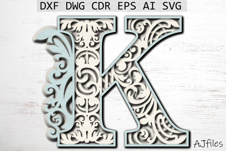 Download Multilayer Laser File Alphabet Letters Svg Digital File Download Laser Cut File Letter K Digital File Files For Cricut 3d Letters Svg Drawing Illustration Art Collectibles Kromasol Com