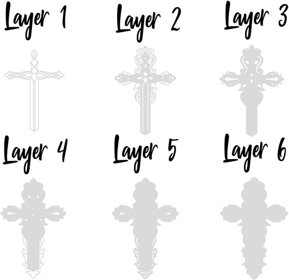 Download Cross Svg Layered Cross Mandala File Mandala Svg Dxf Etsy