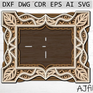 3d Photo Frame svg Multilayer, Layered Mandala svg, laser cut file, Digital File Download, Cut Files for Cricut, Multilayer Laser File