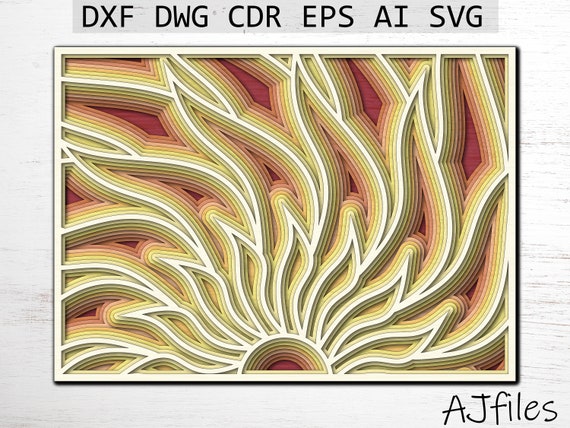 Download Sunrise Svg Sunset Svg Layered Sun Svg Laser Cut File Etsy