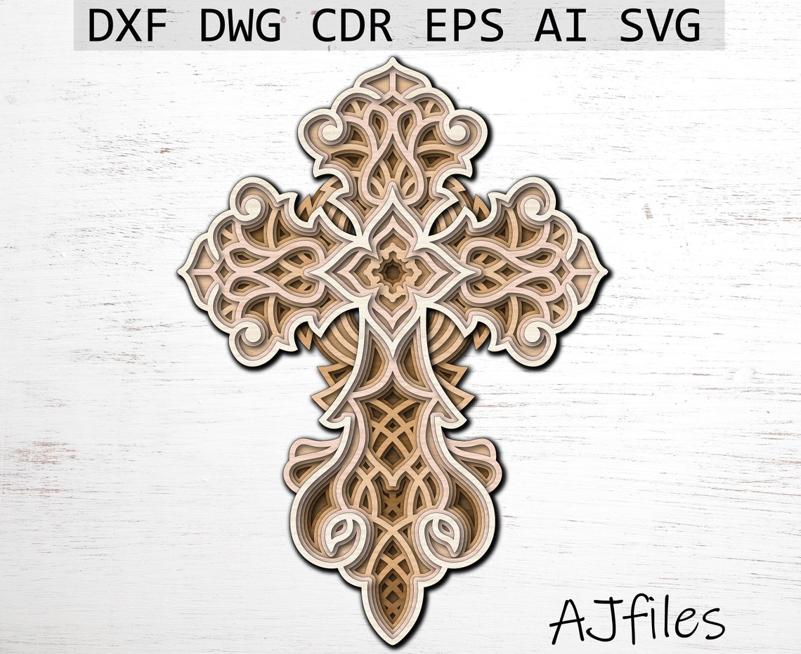 Free Free 189 Layered Cross Mandala SVG PNG EPS DXF File