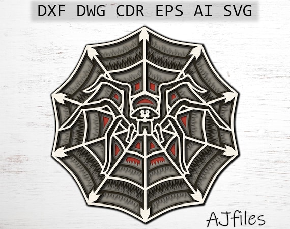 Layered Spider Web Mandala SVG: Halloween Cricut Files (Digital Download)