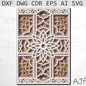 Mandala Cross Svg, Layered cross, Mandala File, Mandala svg, DXF Cross, Cricut files, Multilayer Cross, Cricut Cross Svg,Christian Cross SVG