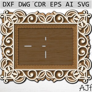 3d Photo Frame svg Multilayer, Layered Mandala svg, laser cut file, Digital File Download, Cut Files for Cricut, Multilayer Laser File