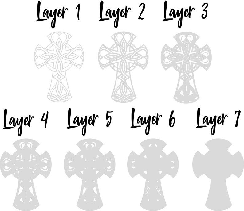 Download Free Layered Cross Mandala Svg Project - Layered SVG Cut File