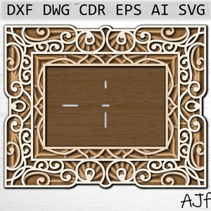 3d Photo Frame svg Multilayer, Layered Mandala svg, laser cut file, Digital File Download, Cut Files for Cricut, Multilayer Laser File