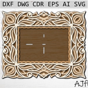 Download 3d Photo Frame Svg Layered Mandala Svg Laser Cut File Etsy
