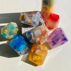 Chakra Soap Set | 7 Healing Crystals Inside