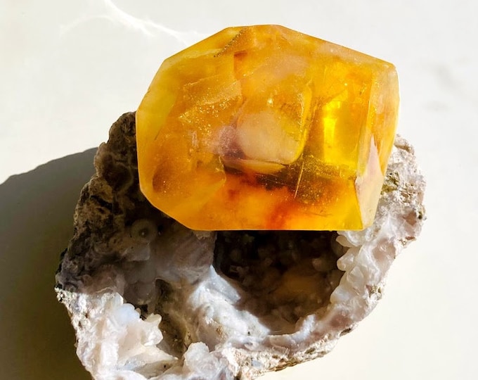Citrine Soap | Lemongrass (with real crystal inside)