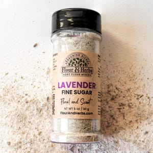 Lavender Fine Sugar | Floral and Sweet Gourmet Sugar for Baking, Teas & Desserts