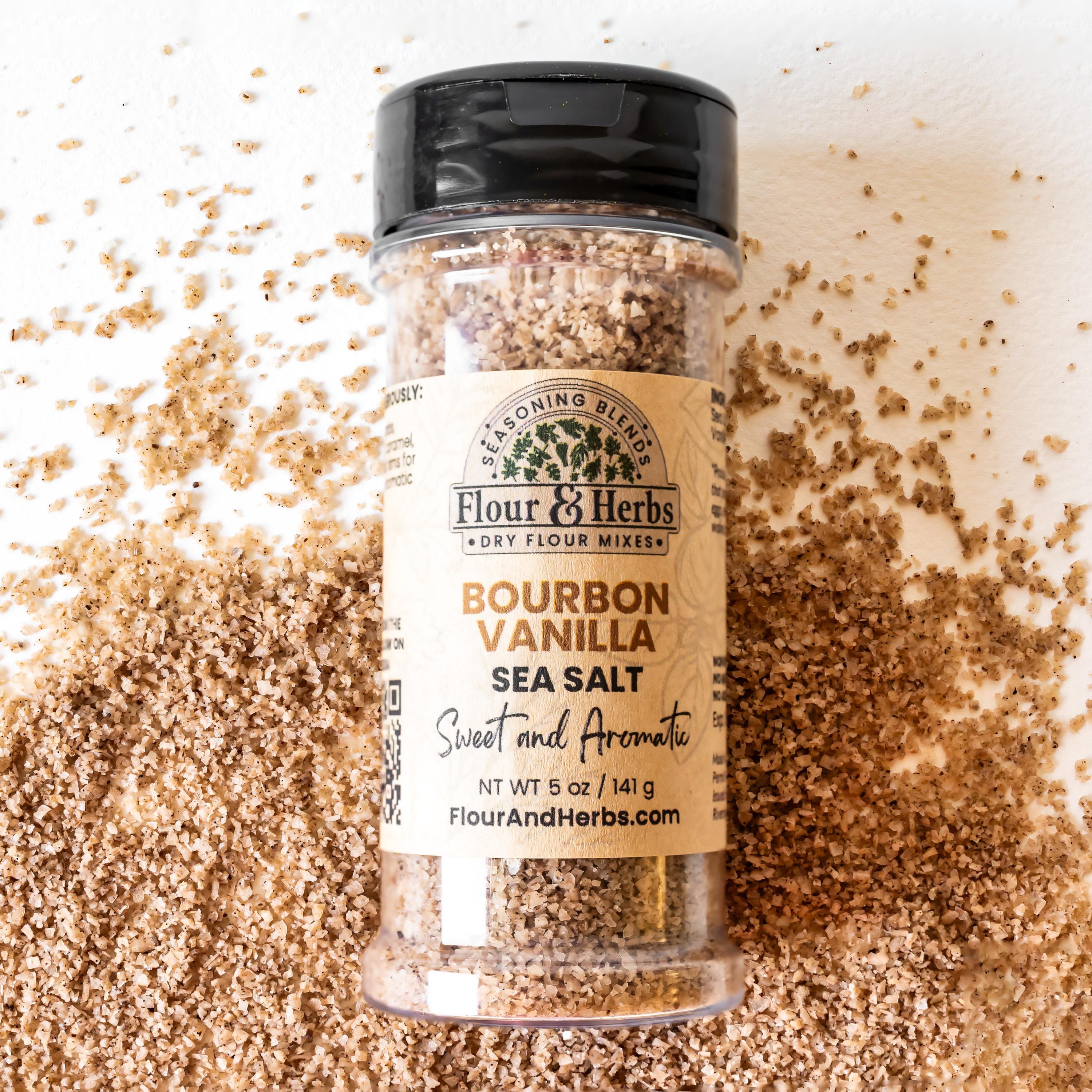 Bourbon Vanilla Sea Salt | Sweet and Aromatic Gourmet Salt for Baking, Desserts & Cocktails