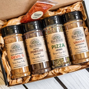Pick Any 4 Seasonings or Sea Salts, Mix & Match Spice Gift Set, Gourmet, Gluten-Free