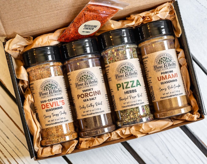 Pick Any 4 Seasonings or Sea Salts, Mix & Match Spice Gift Set, Gourmet, Gluten-Free