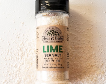 Lime Sea Salt | Citrusy and Refreshing Gourmet Salt for Grilling, Cocktails & Finishing