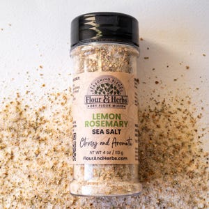 Lemon Rosemary Sea Salt | Citrusy and Herbaceous Gourmet Salt for Grilling, Roasting & Finishing