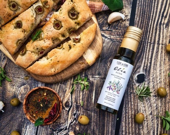 Mediterranean Fusion Olive Oil, Extra Virgin, EVOO, Dipping Olive Oil, Oregano Oil, Rosemery, Oregano, Basil & Garlic Olive Oil Fusion 100ml