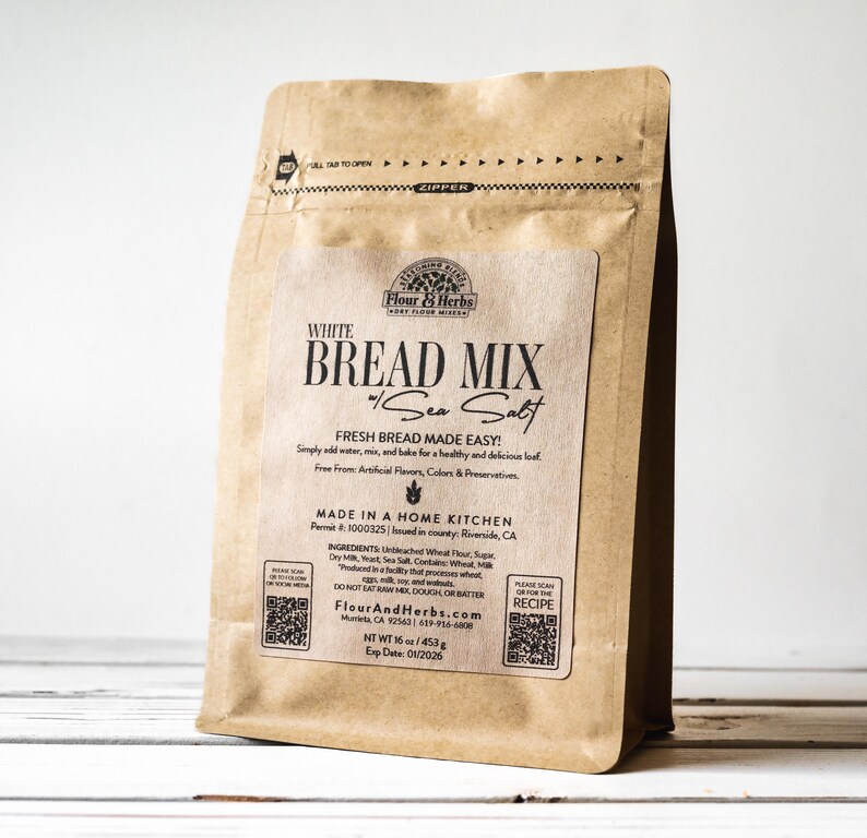 Gourmet bread set including a homemade bread mix, fragrant dipping herbs, and premium extra virgin olive oil