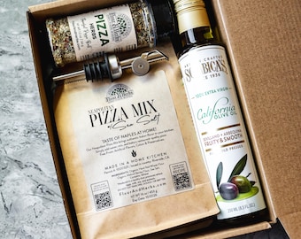 Gourmet Pizza Gift Box: Neapolitan Mix, Olive Oil, Pizza Herbs