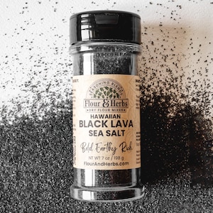 Sel marin de lave noire d'Hawaï | Audacieux, terreux, riche sel gastronomique | Parfait pour les grillades et la finition