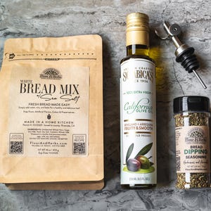 Bread Box Gift Set | Artisan Bread Mix, Dipping Herbs, and Extra Virgin Olive Oil image 2