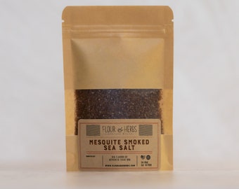 Mesquite Smoked Sea Salt - ORGANIC Sea Salt - Smoked Salt - Flavored Salt - Gourmet Salt - Sea Salt - Premium Sea Salt - Holiday Gift