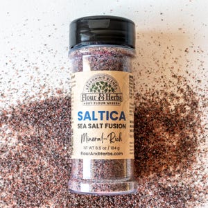 SALTICA Sea Salt Blend - Volcanic Clay, Activated Charcoal with 84 Trace Minerals - Natural Water Enhancer and Essential Seasoning