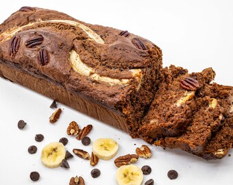 Banana Bread, Chocolate Banana Bread, Super Moist Chocolate Pecan Banana Bread Mix, Dessert, Chocolate Bread, Chocolate Chip Bread