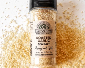 Roasted Garlic Sea Salt | Savory and Aromatic Gourmet Salt for Grilling, Roasting & Finishing