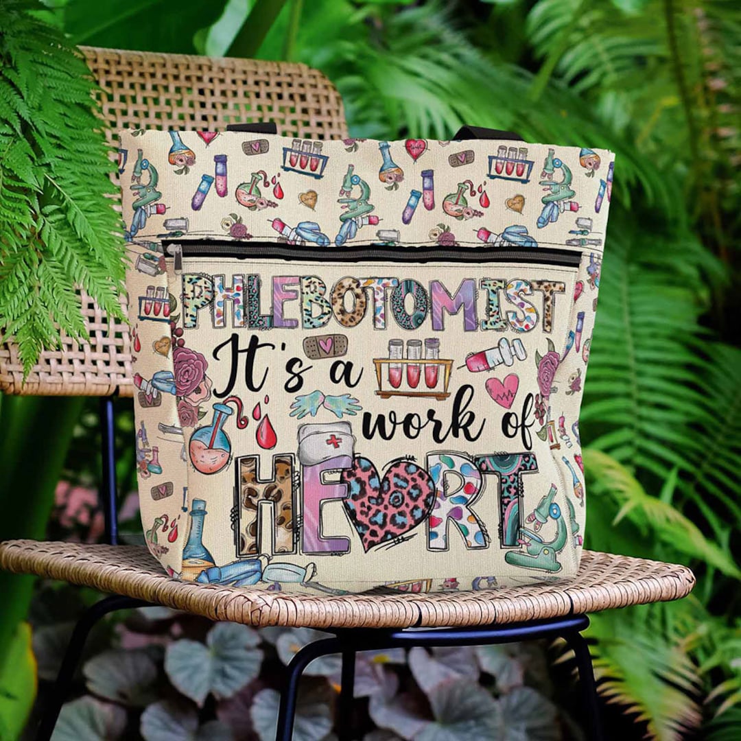 Phlebotomist Tote Bag for Women. Tote Bag Aesthetic. Tote Bag Etsy