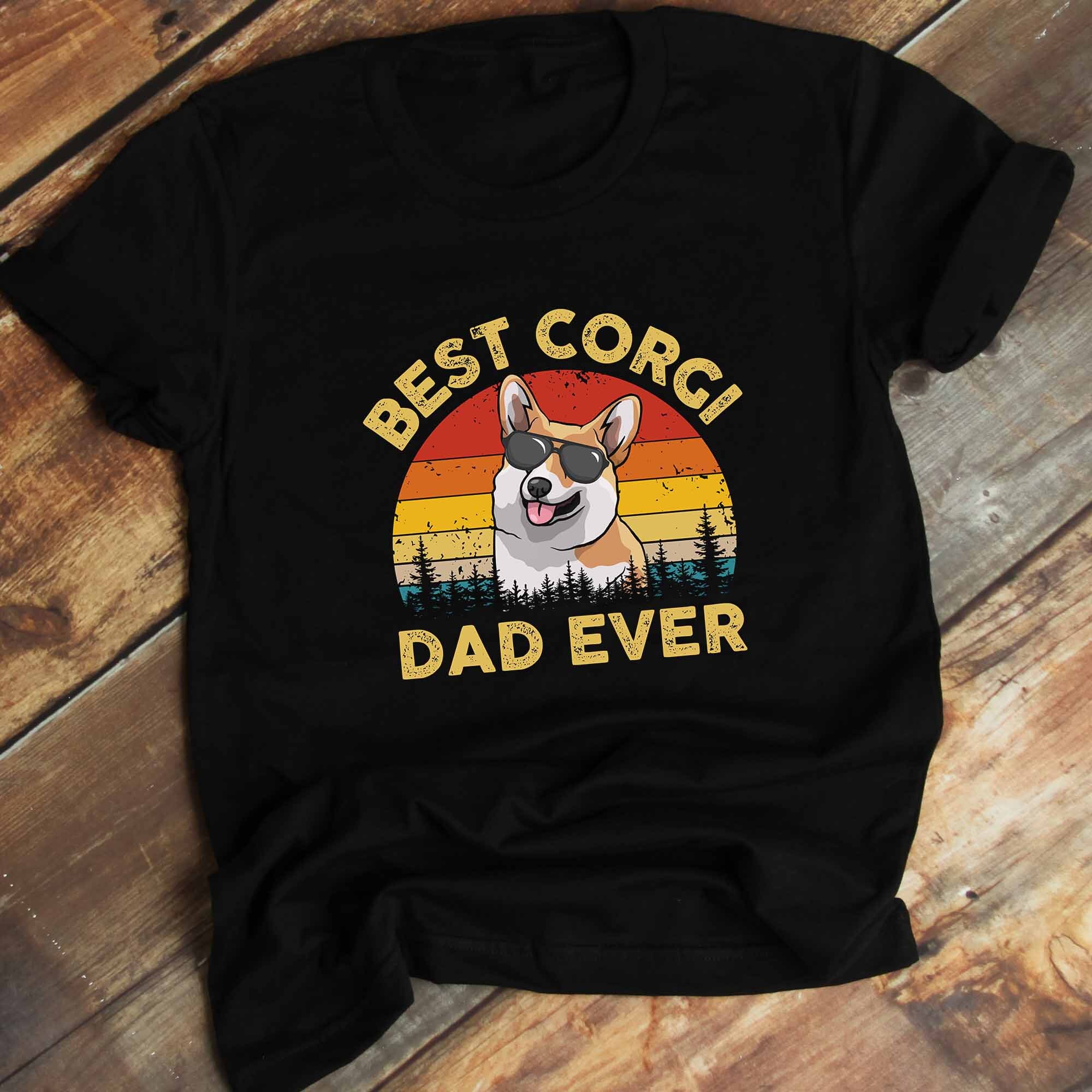 OWNED BY A CORGI T-SHIRT For Dog Lover Pet Owner Black Cotton Gift welsh 