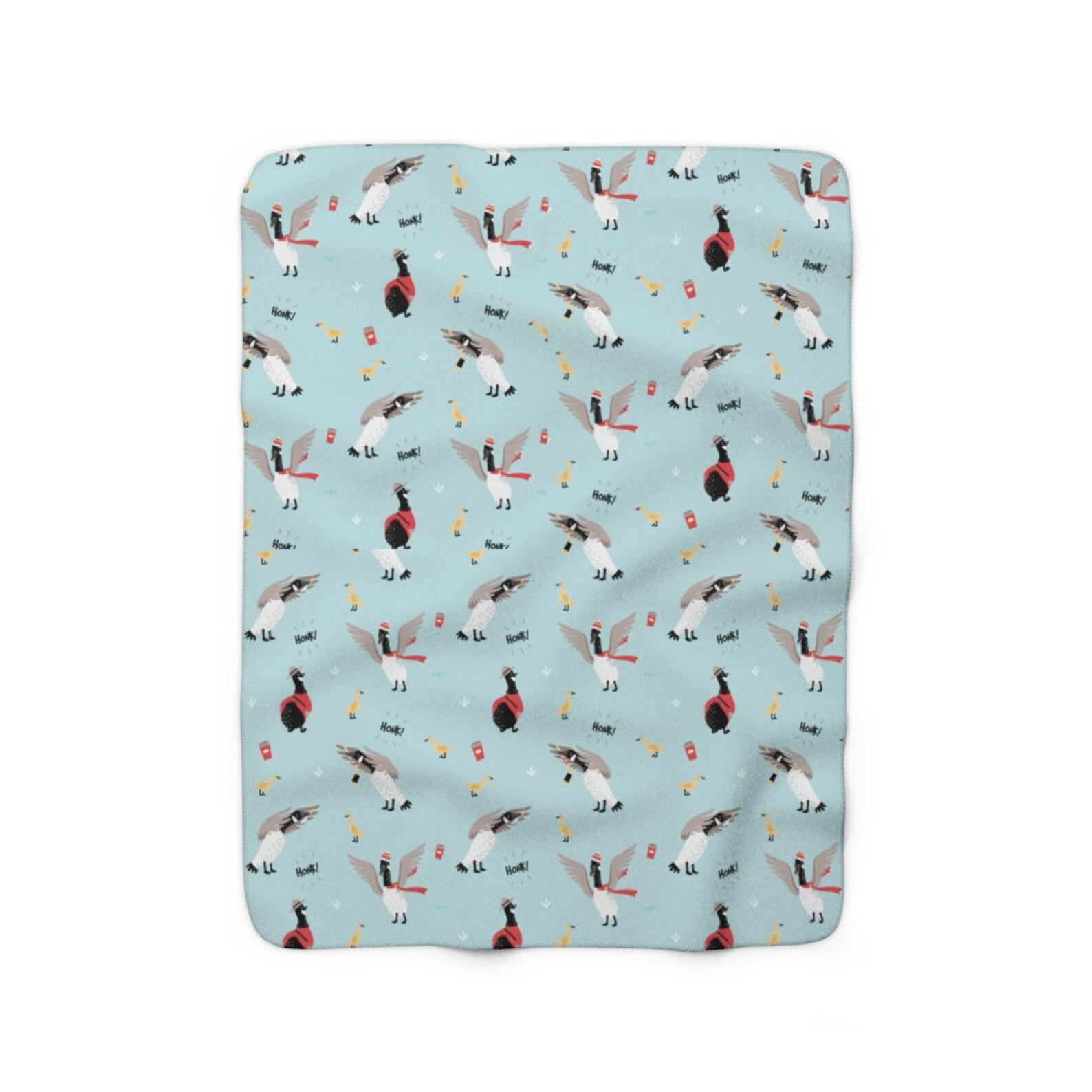 Canadian Goose Cozy Blue Sherpa Fleece Blanket Gift Etsy